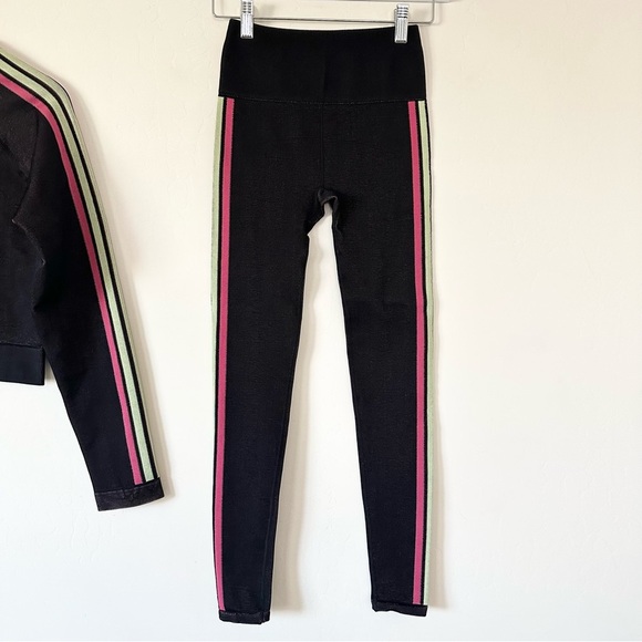FABLETICS Aisley High-Waisted Seamless Pink Stripe Multi Leggings & Long Sleeve - Picture 4 of 16
